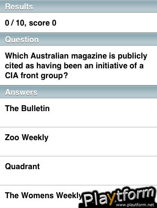 Oz Quiz (iPhone/iPod)