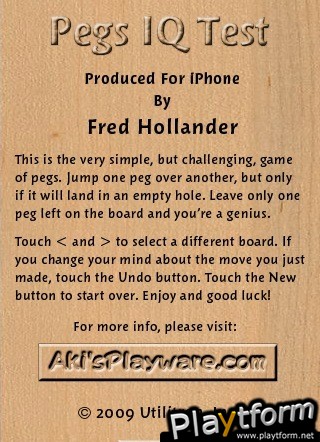 Pegs IQ Test (iPhone/iPod)