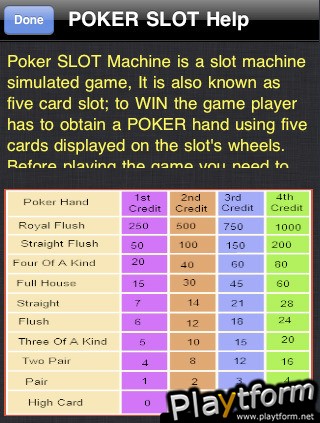 Slot Machine Poker Adv (iPhone/iPod)