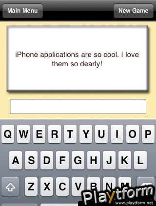 Typing Game (iPhone/iPod)