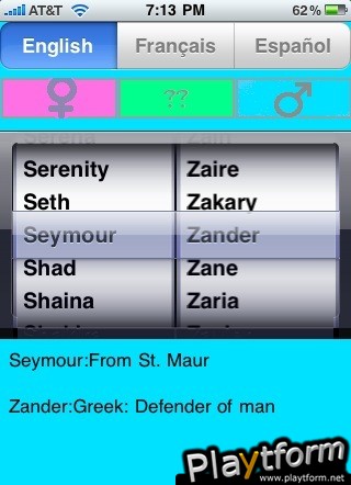 Name Shaker (iPhone/iPod)
