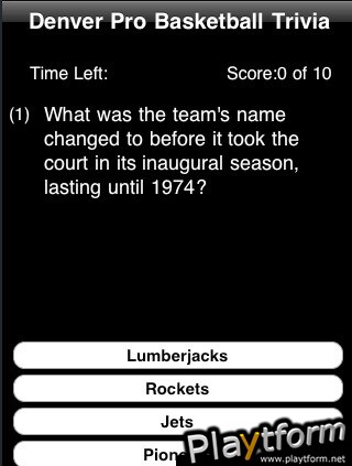 Denver Pro Basketball Trivia (iPhone/iPod)