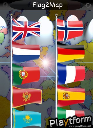 Flag2Map: geography game of Europe (iPhone/iPod)