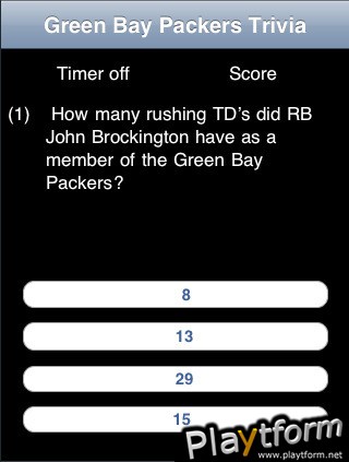 Green Bay Packers Football Trivia (iPhone/iPod)