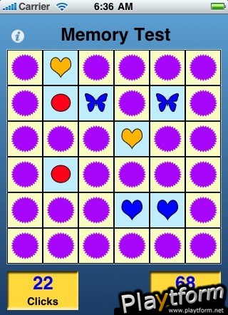 Memory Test Game (iPhone/iPod)