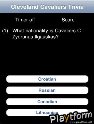 Cleveland Pro Basketball Trivia (iPhone/iPod)