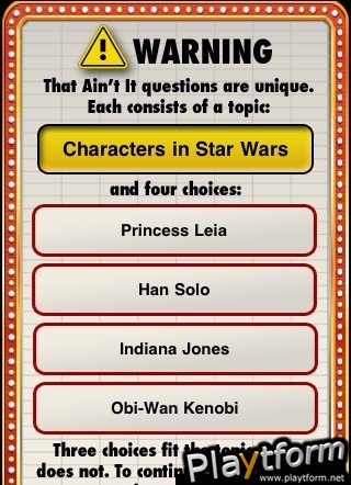 That Ain't It! Movie Trivia (iPhone/iPod)