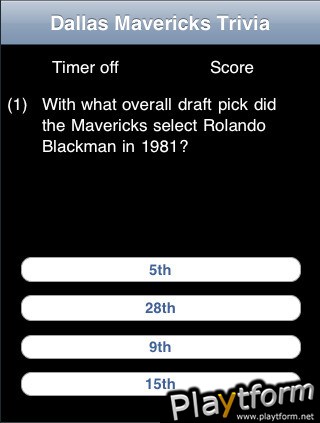 Dallas Pro Basketball Trivia (iPhone/iPod)