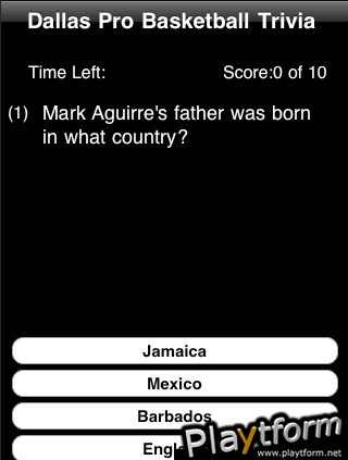 Dallas Pro Basketball Trivia (iPhone/iPod)