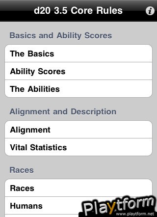 d20 3.5 Core Rules (iPhone/iPod)