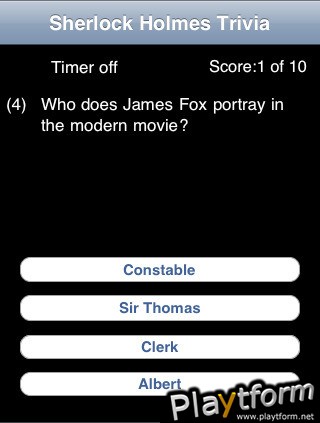 Sherlock Holmes Trivia (iPhone/iPod)