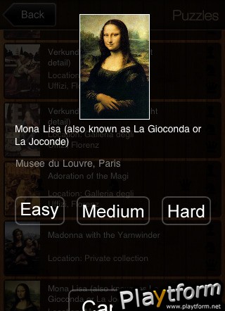ART Jigsaw Puzzles. Leonardo Da Vinci (iPhone/iPod)