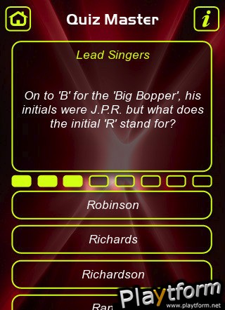 Lead Singers Trivia Quiz (iPhone/iPod)