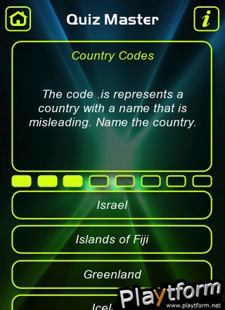 Country Codes Trivia Quiz (iPhone/iPod)