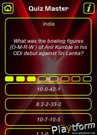 Indian Cricket Trivia Quiz (iPhone/iPod)