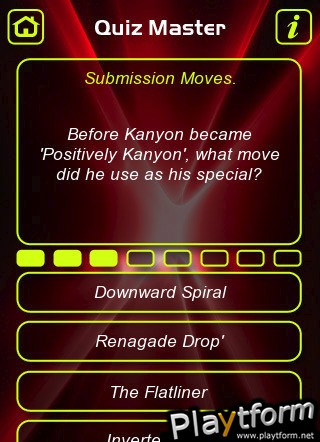 Wrestling Finishing & Submission Moves Trivia Quiz (iPhone/iPod)