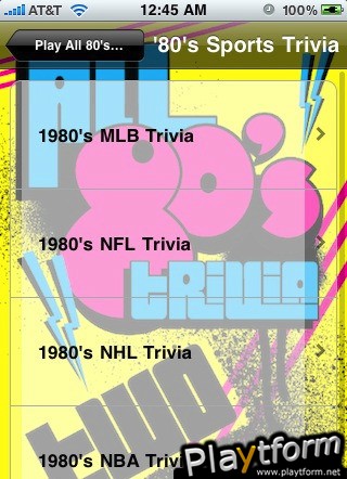 All 80's Trivia II (iPhone/iPod)