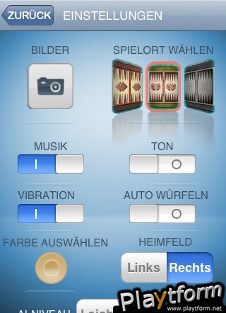 Mobiga Backgammon 3D Germany (iPhone/iPod)