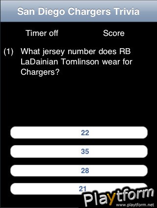 San Diego Chargers Football Trivia (iPhone/iPod)