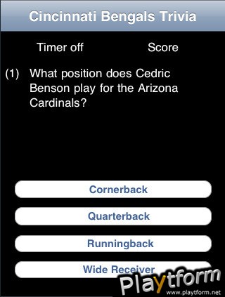Cincinnati Bengals Football Trivia (iPhone/iPod)