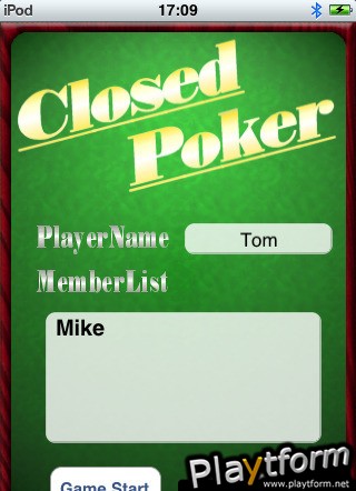 Closed Poker (iPhone/iPod)