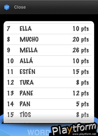 IsoWords.es Spanish (iPhone/iPod)