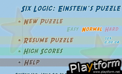 Six Logic: Einstein's Puzzle (iPhone/iPod)