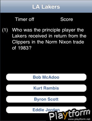 Los Angeles Pro Basketball Trivia (iPhone/iPod)
