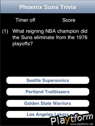 Phoenix Pro Basketball Trivia (iPhone/iPod)