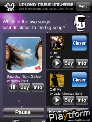 uPlaya Music Universe Game (iPhone/iPod)