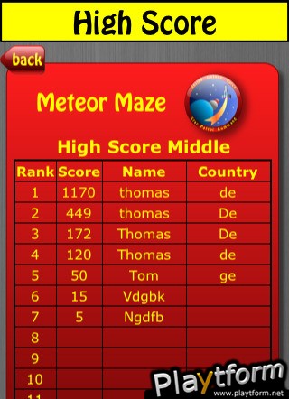 MeteorMaze (iPhone/iPod)