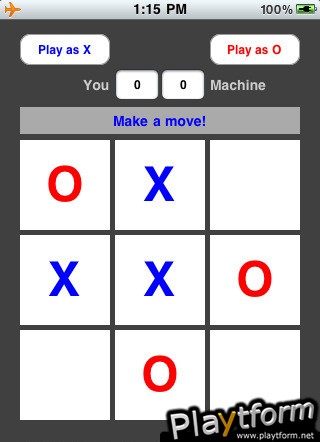 AI x0 (Tic-tac-toe) - UNBEATABLE!! (iPhone/iPod)