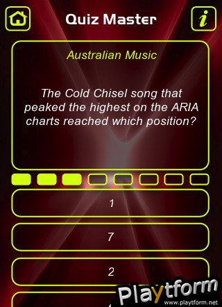 Australian Music Trivia Quiz (iPhone/iPod)