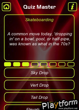 Skateboarding Trivia Quiz (iPhone/iPod)