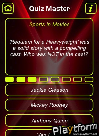 Sports in Movies Trivia Quiz (iPhone/iPod)