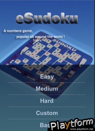 A Multi Level Sudoku Game (iPhone/iPod)