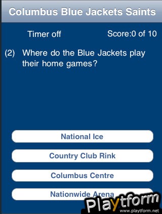 Columbus Blue Jackets Hockey Trivia (iPhone/iPod)
