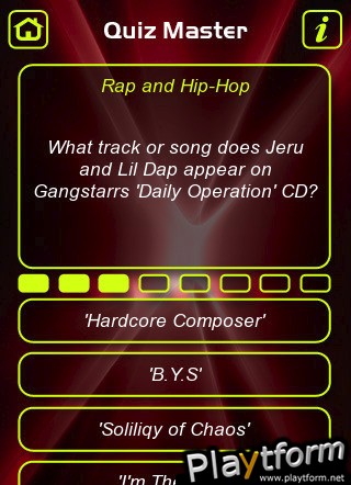Rap & Hip-Hop Music Trivia Quiz (iPhone/iPod)