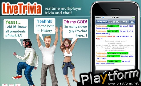 LiveTrivia - realtime multiplayer trivia & chat (iPhone/iPod)