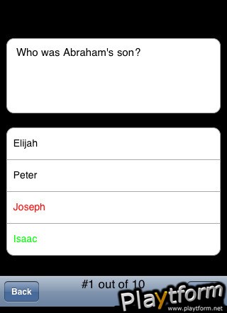 Bible Trivia Test (iPhone/iPod)