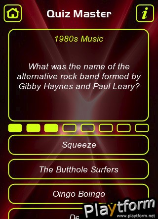1980s Music Trivia Quiz (iPhone/iPod)