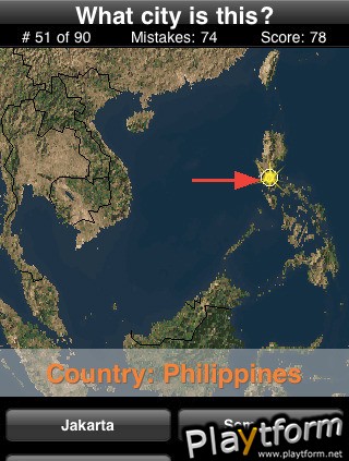 A Geography Map Quiz Part1 (iPhone/iPod)