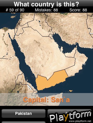 A Geography Map Quiz Part1 (iPhone/iPod)