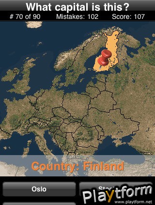 A Geography Map Quiz Part1 (iPhone/iPod)