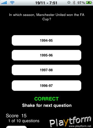 Manchester Football Quiz (iPhone/iPod)