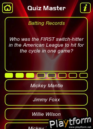 Baseball Batting Records Trivia Quiz (iPhone/iPod)
