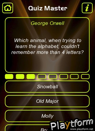 George Orwell Literature Trivia Quiz (iPhone/iPod)