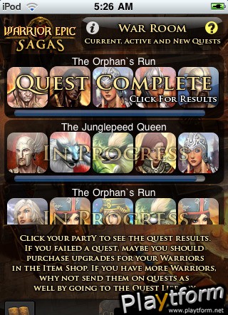 Warrior Epic: Sagas (iPhone/iPod)