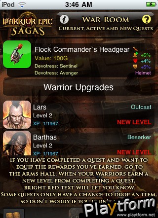 Warrior Epic: Sagas (iPhone/iPod)