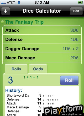 Dice Calculator (iPhone/iPod)